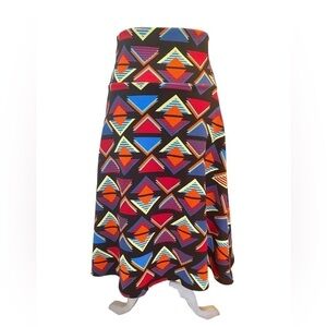 LULAROE Skirt l GEOMETRIC LULAROE STRETCH A-LINE SKIRT (0880)